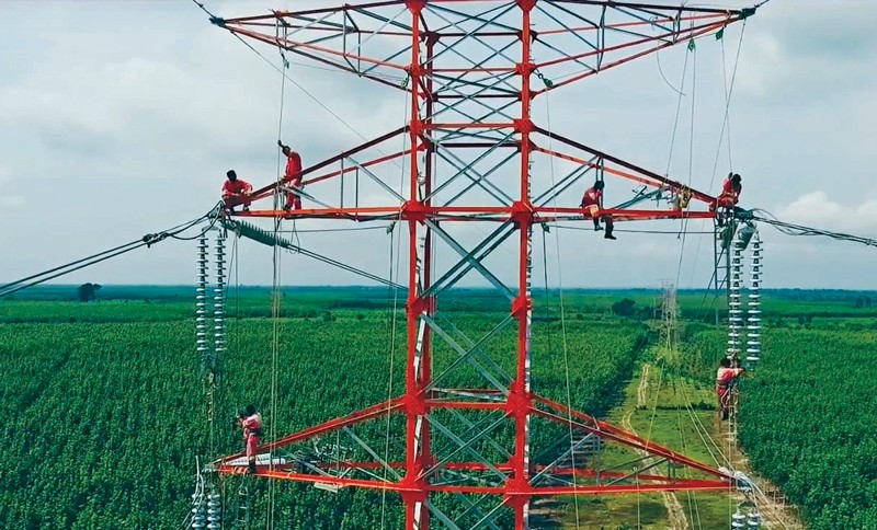 Power transmission system at Kratie, Cambodia
